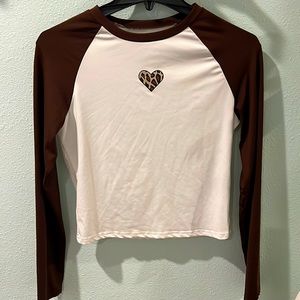 Fitted long sleeve top